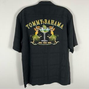 Tommy Bahama silk Black Button-Up Shirt M
